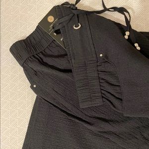 JM Collection's crinkle knit pants